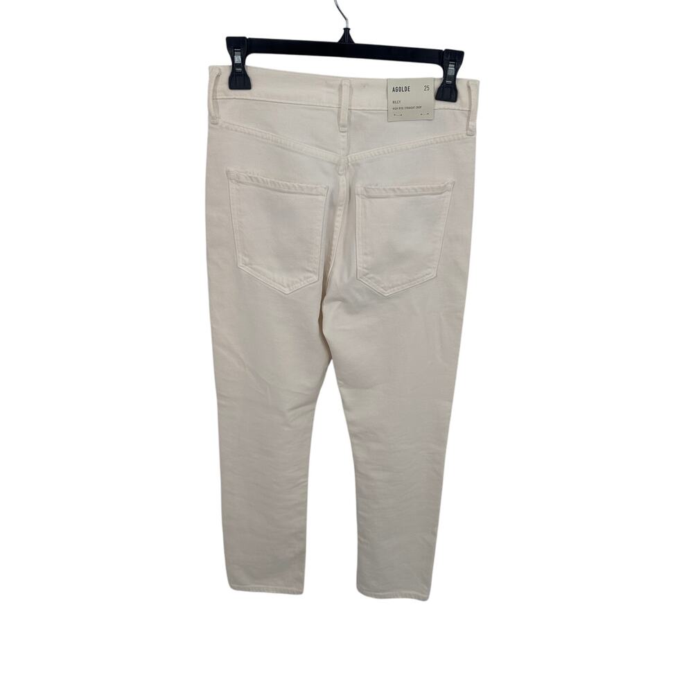 AGOLDE NWT Riley Crop Ankle Denim Jean in White Whip // 25 - Picture 9 of 13